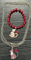 We can’t help but love cats jewellery set