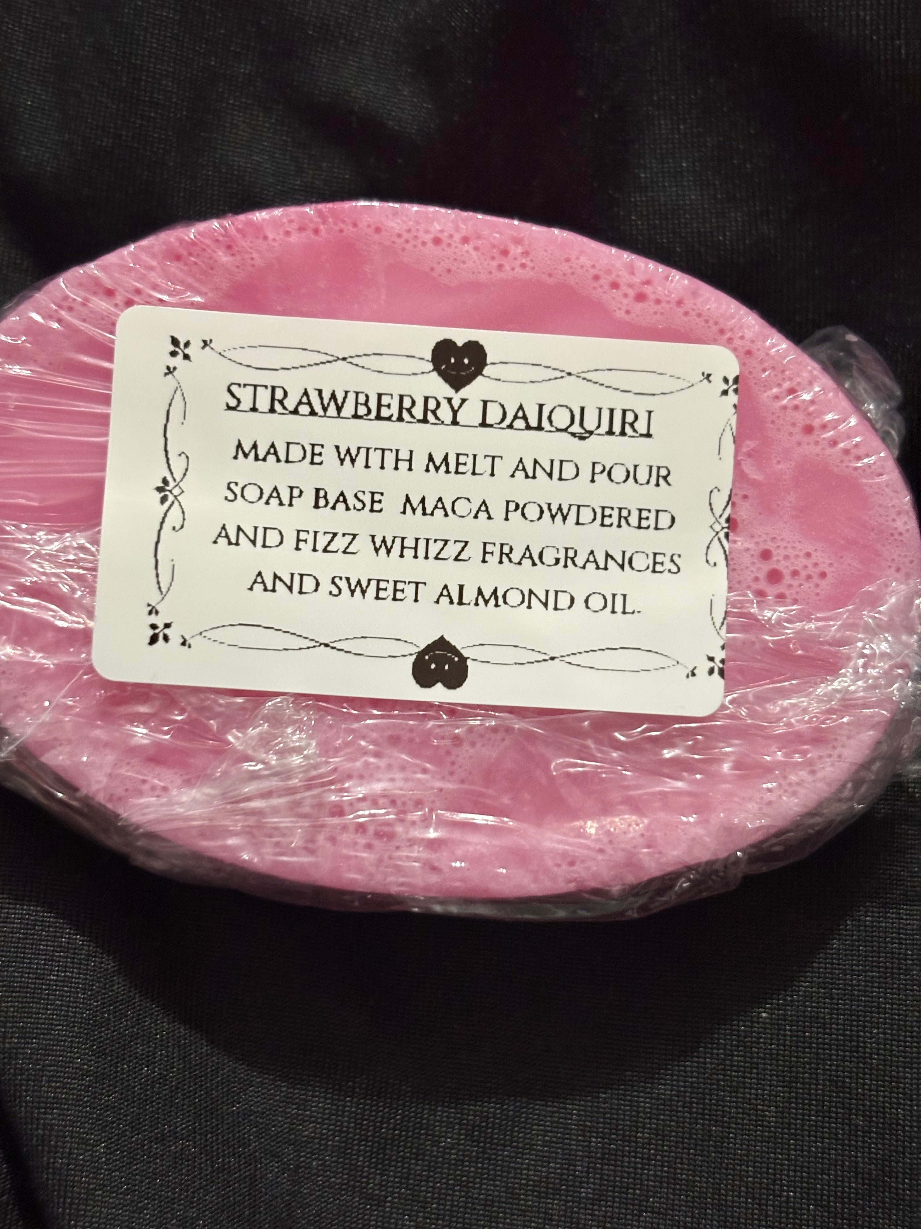 Oval soap bar in strawberry daiquiri