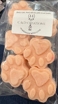 6x pineapple paw prints wax melts