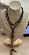 Gold and black rope jewellery set