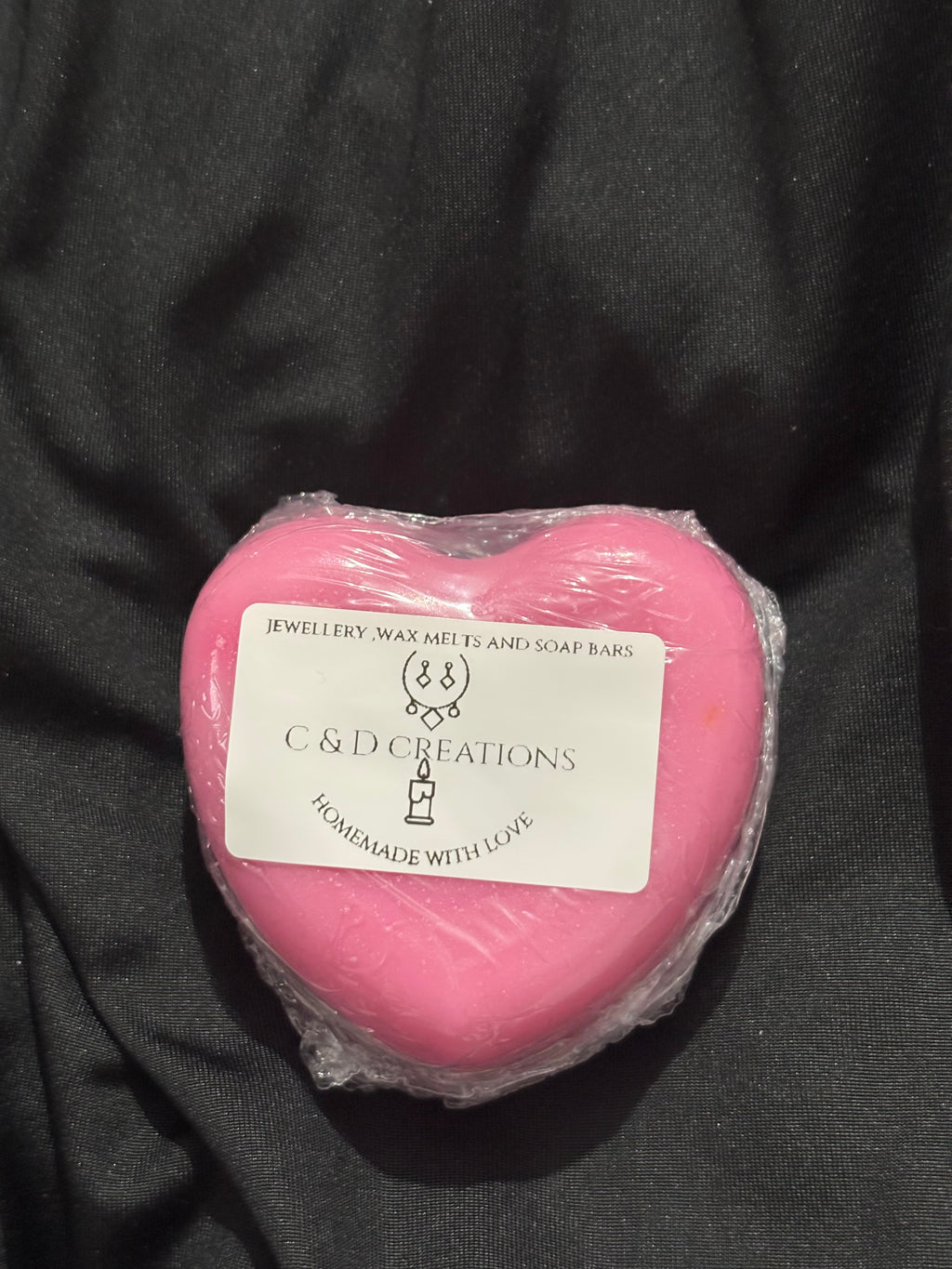 Heart shaped soap bar in strawberry daiquiri