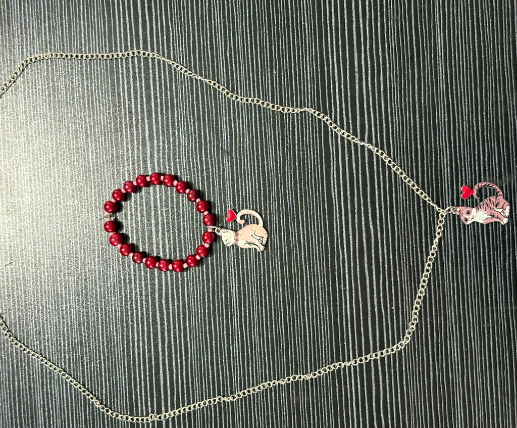 We can’t help but love cats jewellery set
